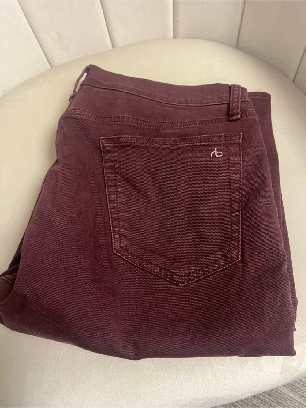 rag & bone Men's Slim Jeans in Deep Burgundy